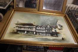 A FRAMED OIL ON CANVAS SIGNED DAVID CARTWRIGHT