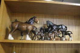 A COLLECTION OF BESWICK HORSES