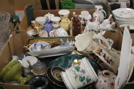 TWO TRAYS OF ASSORTED CERAMICS (TRAYS NOT INCLUDED)