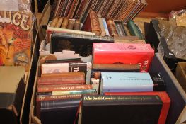 TWO TRAYS OF MISCELLANEOUS BOOKS (TRAYS NOT INCLUDED)
