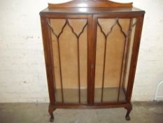 AN OAK CHINA CABINET