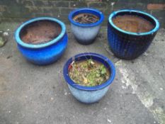 FOUR LARGE CERAMIC PLANTERS