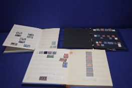 THREE ALBUMS OF ASSORTED STAMPS