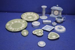 A COLLECTION OF WEDGWOOD JASPERWARE
