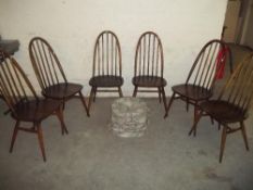 SIX ERCOL CHAIRS
