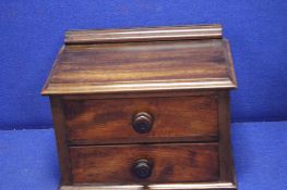AN ANTIQUE MAHOGANY 2 DRAWER CHEST