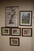 A COLLECTION OF 6 GOLF INTEREST PRINTS