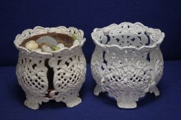 A PAIR OF CAST PLANTERS