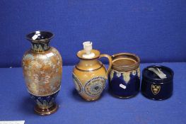 A COLLECTION OF ROYAL DOULTON LAMBETH TYPE CERAMICS