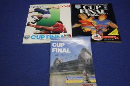 AN EVERTON V MANCHESTER UNITED CUP FINAL PROGRAMME 1985 TOGETHER WITH AN EVERTON V LIVERPOOL CUP