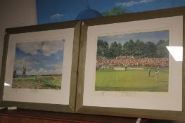 A PAIR OF ARTHUR WEAVER GOLFING INTEREST PRINTS