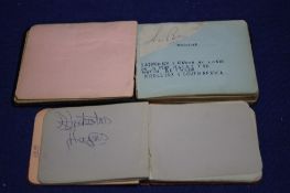 AN AUTOGRAPH BOOK TO INCLUDE ARSENAL FOOTBALL PLAYERS AND ENGLAND CRICKETERS INCLUDING DENNIS