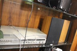 A FERGUSON RECORD PLAYER AND SPEAKERS