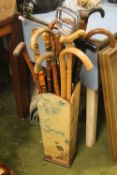 A QUANTITY OF ASSORTED WALKING STICKS