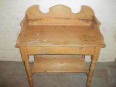 A SOLID PINE WASHSTAND
