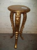 A MODERN GOLD EFFECT ITALIAN STYLE SIDE TABLE