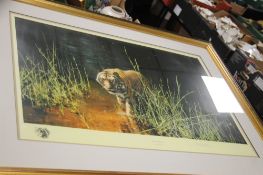 A FRAMED AND GLAZED LIMITED EDITION DAVID SHEPHERD PRINT TITLED 