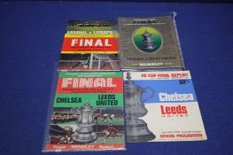 A 1970 CHELSEA V LEEDS CUP FINAL PROGRAMME TOGETHER WITH A 1970 CUP FINAL REPLAY PROGRAMME, 1971