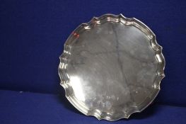 A HALLMARK SILVER TRAY 34.5 CM