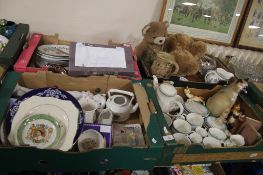 FOUR TRAYS OF ASSORTED CERAMICS AND SUNDRIES (TRAY NOT INCLUDED)