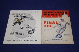 A WOLVERHAMPTON WANDERERS V GRIMSBY TOWN FA CHALLENGE CUP SEMI-FINAL PROGRAMME 1939 TOGETHER WITH