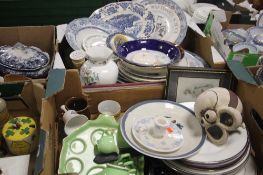 TWO TRAYS OF CERAMICS TO INCLUDE ROYAL WINTON (TRAYS NOT INCLUDED)