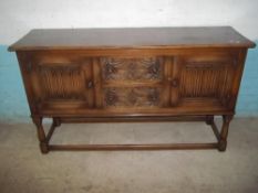 A MODERN OAK SIDEBOARD