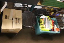 A QUANTITY OF ASSORTED ANNUALS, A PAIR OF SPEAKERS ETC