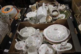 TWO TRAYS OF ASSORTED CERAMICS (TRAYS NOT INCLUDED)