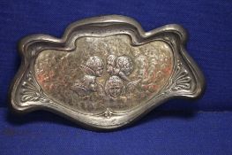 A HALLMARKED SILVER TRAY