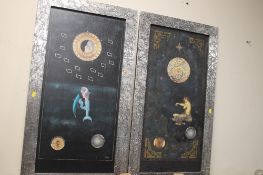 TWO FRAMED PRINTS DEPICTING MERMAIDS