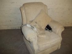 A MODERN RISE AND RECLINE ARMCHAIR