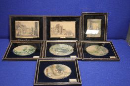 SEVEN FRAMED AND GLAZED PRINTS