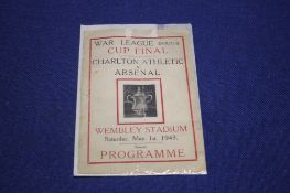 A WAR LEAGUE CUP FINAL PROGRAMME 1943 CHARLTON V ARSNEAL (PIRATE COPY)