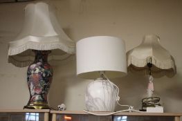THREE TABLE LAMPS