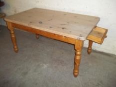 A PINE SCRUB TOP TABLE