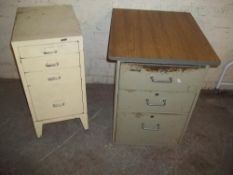 A PAIR OF MULTI DRAWER FILING CABINETS