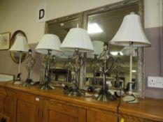 TWO PAIRS OF MODERN TABLE LAMPS