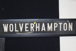 TWO LOCAL INTEREST FRAMED BUS DESTINATION BLINDS INCLUDING PENDEFORD AIRPORT