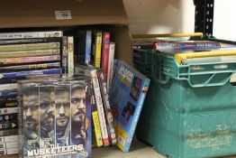 TWO BOXES OF ASSORTED DVDS - NOT CHECKED
