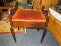 AN EARLY 20TH CENTURY PIANO STOOL