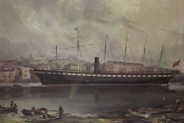 FOUR ASSORTED PICTURES ETC TO INCLUDE A PRINT OF S.S. GREAT BRITAIN