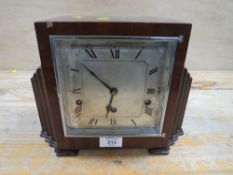 A GARRARD ART DECO CHIMING MANTLE CLOCK