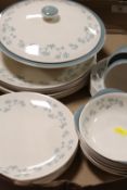 TWO TRAYS OF ROYAL DOULTON 'APRIL SHOWERS' DINNERWARE ETC