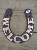 ***A HORSESHOE SHAPED WELCOME PLAQUE**