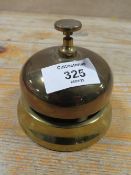 A BRASS DESK TOP SHOP BELL