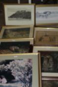 A QUANTITY OF FRAMED AND GLAZED PICTURES AND PRINTS ETC