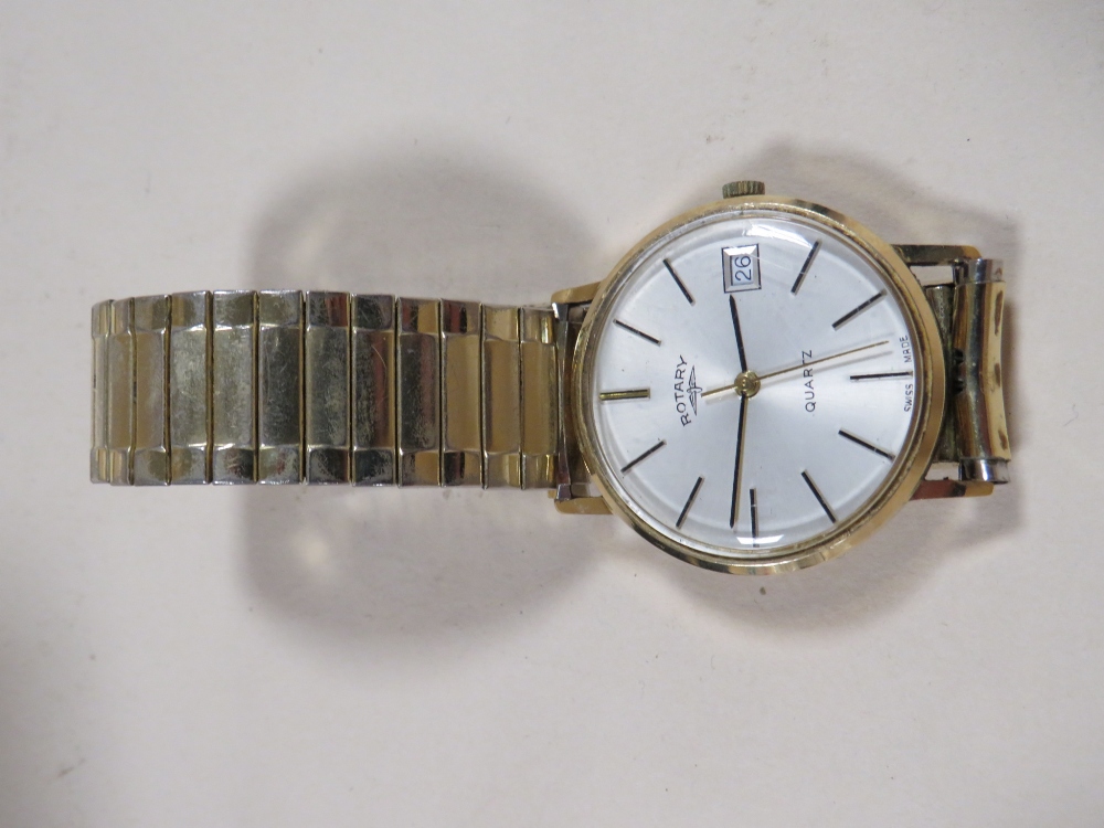 A BOXED ROTARY QUARTZ WRISTWATCH WITH ENGRAVED INSCRIPTION TO REVERSE - Image 2 of 2