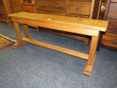 AN OAK STOOL L-117 CM