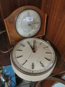 A METAMEC WALL CLOCK TOGETHER WITH A BENTIME MANTLE CLOCK (2)